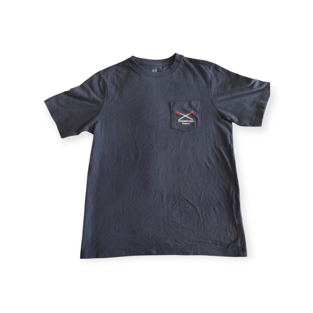 Vineyard Vines Boston Navy Blue Graphic Whale T-Shirt